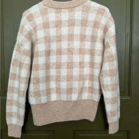 Sezane Beige Check Sweater - Picture 3 of 4